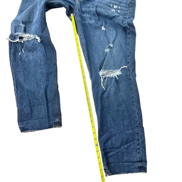 Old Navy high rise slouchy straight distressed jeans women's size 10 - Picture 10 of 11